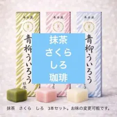 72【抹茶　さくら　しろ】青柳ういろう　ういろう　名古屋　ういろ　外良のサムネイル