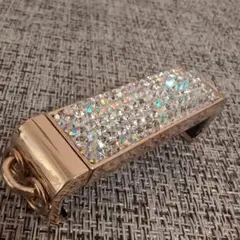 スマホショルダークリップ/クリスタルゴールドスマホクリップスマホストラップ