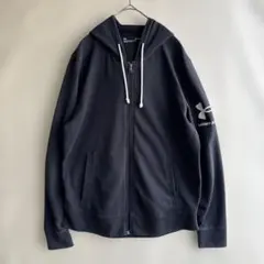 アンダーアーマー　メンズ　スウェットパーカー　ブラック　M ロゴ　スポーツ