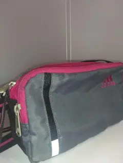 adidas ショルダーバッグ グレー/ピンク