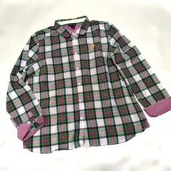 U.S. POLO ASSN. チェック柄 長袖シャツ ブラウス 綿100%