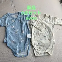 UNIQLO ベビー肌着 60cm 動物柄 2点セット