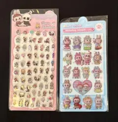 ラブブ ミニシール＋キラキラシール ぷっくりタイプ 2枚セット