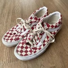 VANS チェッカーボード スニーカー レッドのサムネイル