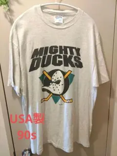 美品 90s USA製 MIGHTY DUCKS Hanes シングルステッチ