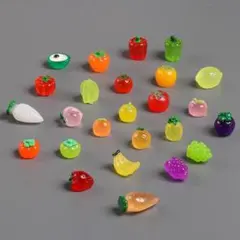 フルーツ 野菜　デコパーツ　ミニチュア　50個