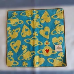 Vivienne Westwood オーブ柄・ハートデザインハンカチ　刺繍有り