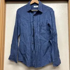 UNIQLO ダークブルー 長袖シャツ M