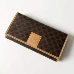 美品　CELINE マカダム　レザー　ポーチ 箱付き　ヴィンテージ　MC98/2 楽天市場】CELINE マカダムポーチ MC98/1 レザー ブラック×ブラウン