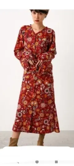 ロデオクラウンズ　美品　フローラルマーメイドマキシワンピース　総柄　チャイハネ