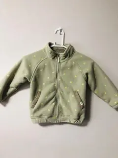 BEAMS mini カーキ色 星柄 フリースジャケット 110cm