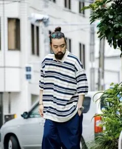 nanamica Stripe Polo Sweaterのサムネイル