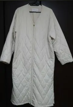 UNITED ARROWS ホワイトダイヤキルトコートダイヤキルティングコートS