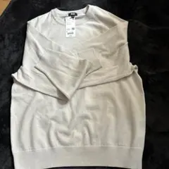 ウォッシャブルコットンブレンドクルーネックセーター　ユニクロ　レディース　メンズ