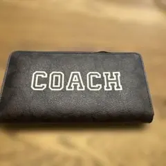 COACH ダークブラウン ロゴ長財布のサムネイル