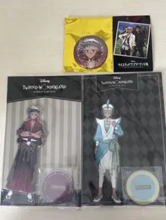 新品未開封 ツイステ展 イベント衣装 アクリルスタンド 缶バッジ カード レオナ 2点セット 新品未開封 ツイステッドワンダーランド展 アクリルスタンド