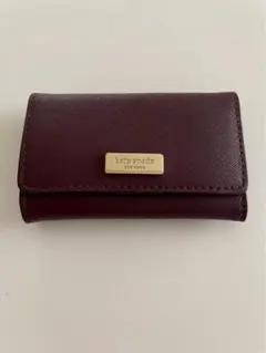 【美品】ケイトスペード 上品ボルドー 4連キーケース