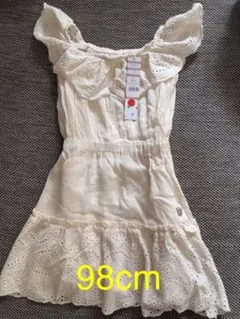 5月末削除 ボボリ　BOBOLI 白　ワンピース　 98cmのサムネイル
