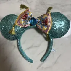 ディズニー ミッキー型カチューシャ ターコイズ