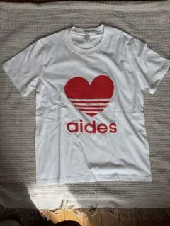 aides ハートストライプ Tシャツ Sサイズ