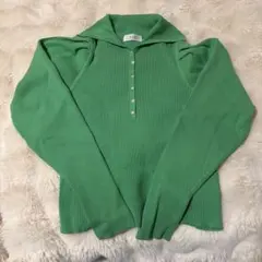 ADAM ET ROPE アダムエロペ 緑 グリーンカラー　ボリュームスリーブ