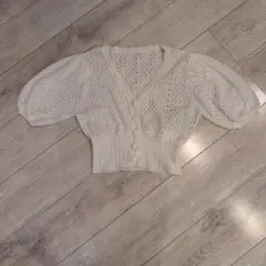 SHEIN　ニットトップス　五分袖　Mサイズ