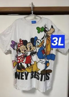 東京ディズニーリゾート　Tシャツ　3Lサイズ　DIZNEY BESTIES 白