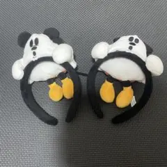 ディズニー ミッキー ゴースト カチューシャ オバケ ハロウィン D 2個セット