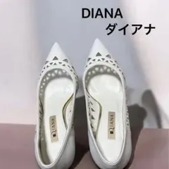DIANA ダイアナ パンプス ホワイト 白 ポインテッドトゥ 23.5cmのサムネイル