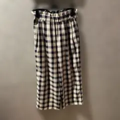 チェック柄パンツ ウエストゴム