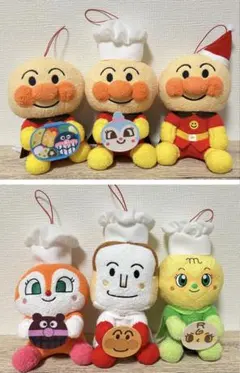 アンパンマン　ドキン　しょくぱんまん　メロンパンナ　ころふわ　ぬいぐるみ　6個