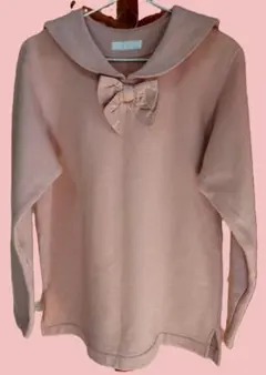 INGEBORG ピンク セーラー襟リボン長袖 S