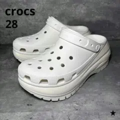 【新品】crocs　メガクラッシュクロック　厚底　バッグストラップ　白　28㎝のサムネイル