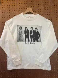 展示品格安　THE CLASH　ロンTシャツ　Lサイズ　ホワイトボディ