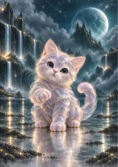 猫 デジタルアート 写真L版 1枚