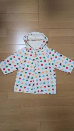 MIKI HOUSE　カラフルドット柄ポンチョ