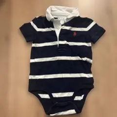 ラルフローレン　ストライプ ポロシャツロンパース　9month