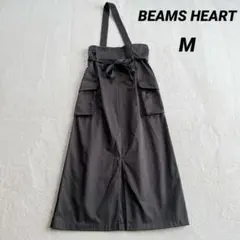 【ビームスハート】ジャンパースカート (M) ワンショル ウエストりぼん 黒