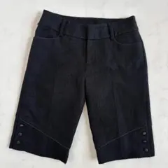 COMME CA MODELS ハーフパンツ ウール混 黒 S（C850）