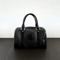 CELINE セリーヌ マカダム柄 ハンドバッグ ミニ ボストンバッグ ブラック