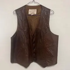 ブラウンレザー ベスト
