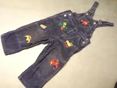 ミキハウス ネイビー コーデュロイ オーバーオール 100cm