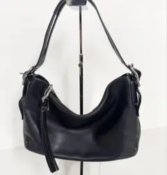COACH 1417 ヴィンテージ ブラック レザー ショルダーバッグのサムネイル
