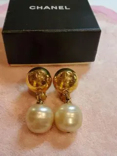 CHANEL ゴールドココマーク　フェイクパール イヤリング