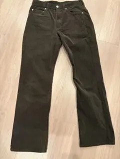 TAKEO KIKUCHI ブラック コーデュロイ パンツ