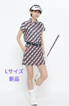 PING 半袖カノコポロシャツ&スカート セットアップ Lサイズ①