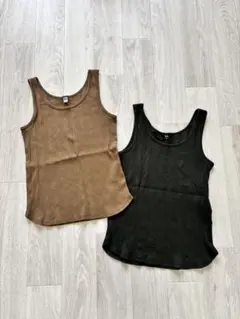 UNIQLOリブ編みタンクトップ 3枚