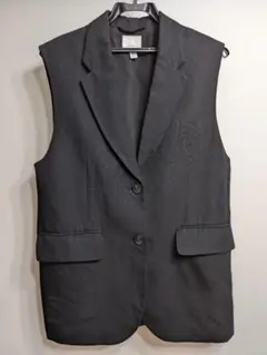 H＆M リネンブレンド テーラード ロングベスト/ジレ