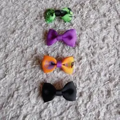 カラフルリボンヘアピンセット　4つ