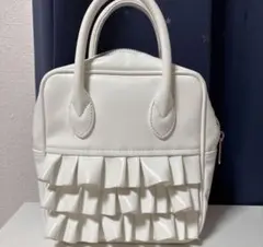 COMME des GARÇONS GIRL 프릴 핸드백 화이트